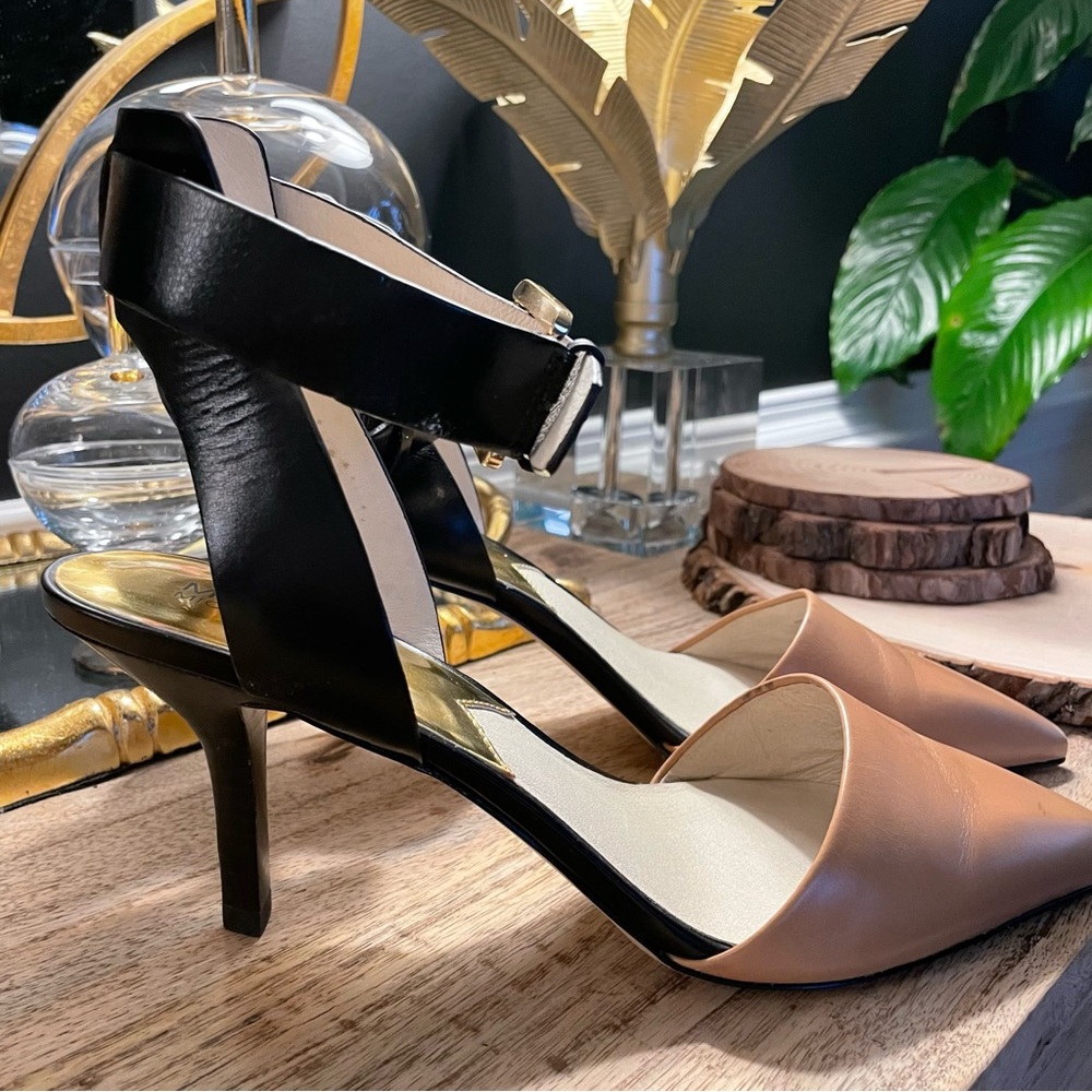 Michael Kors Pointed Toe Nude Black Heels